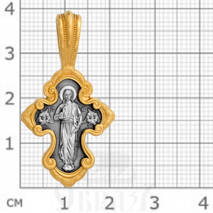 крест «господь вседержитель. св. александр невский», серебро 925 проба с золочением (арт. 101.089)