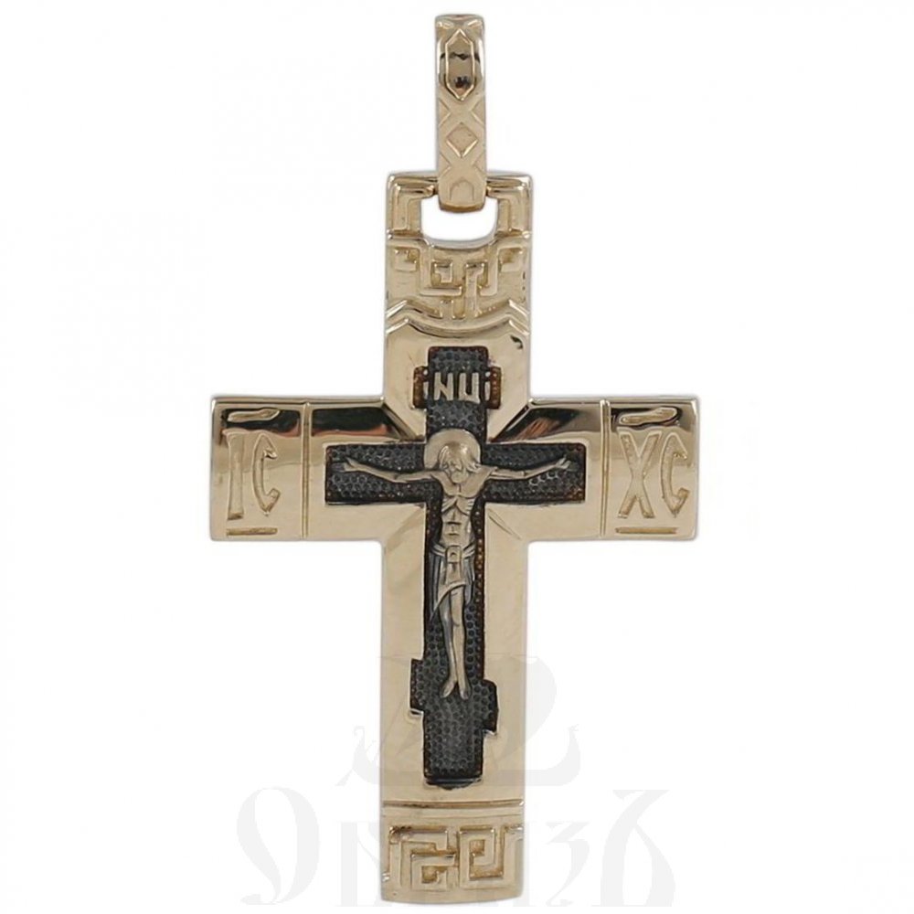 золотой крест с молитвой "спаси и сохрани" 585 проба желтого цвета (арт. 40310)