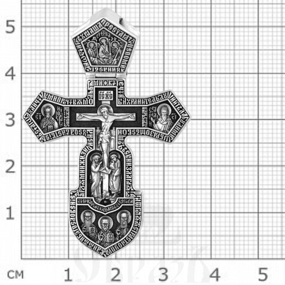 русский воинский крест, серебро 925 проба (арт. 101.538)