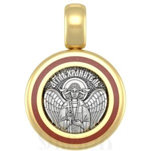 нательная икона святая троица, серебро 925 проба с золочением и эмалью (арт. 01.126)