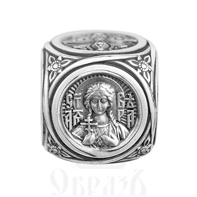 бусина «святая мученица вера. молитва», серебро 925 проба (арт. 114.141)