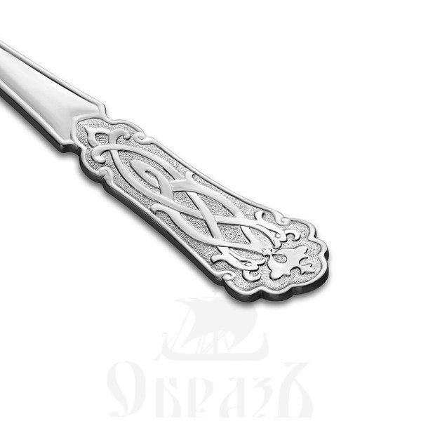 ложка кофейная «орнамент»  (русские самоцветы 26096) серебро 925 пробы