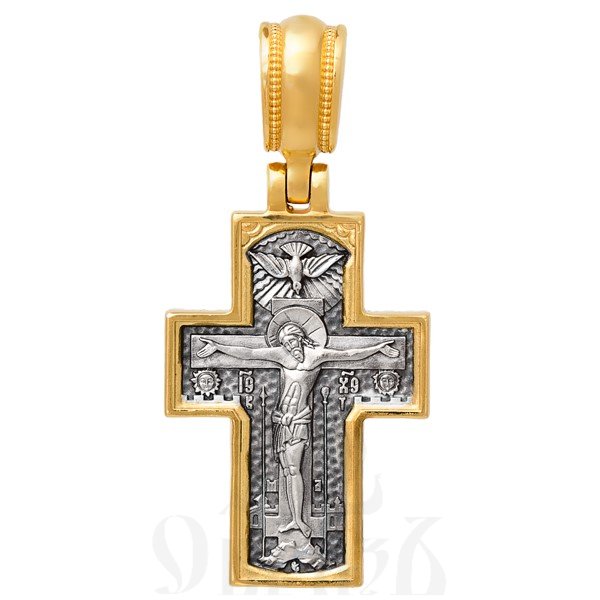 крест «распятие. покров богородицы», серебро 925 проба с золочением (арт. 101.296)