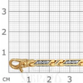 цепь (тонкая) серебро 925 пробы с золочением (арт. 40.961)