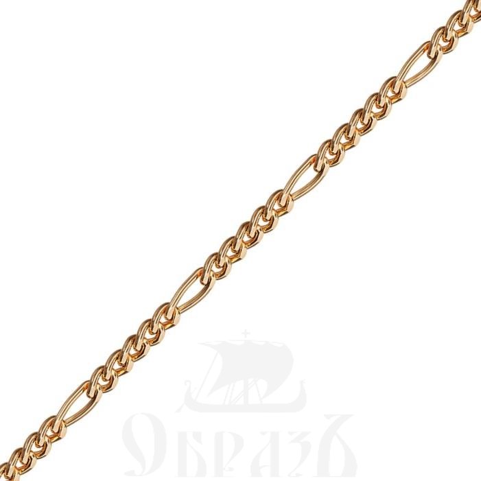 цепь плетение "фигаро" (cartie) 5х1 красное золото 585 пробы (арт. нц 12-018 d0,50)